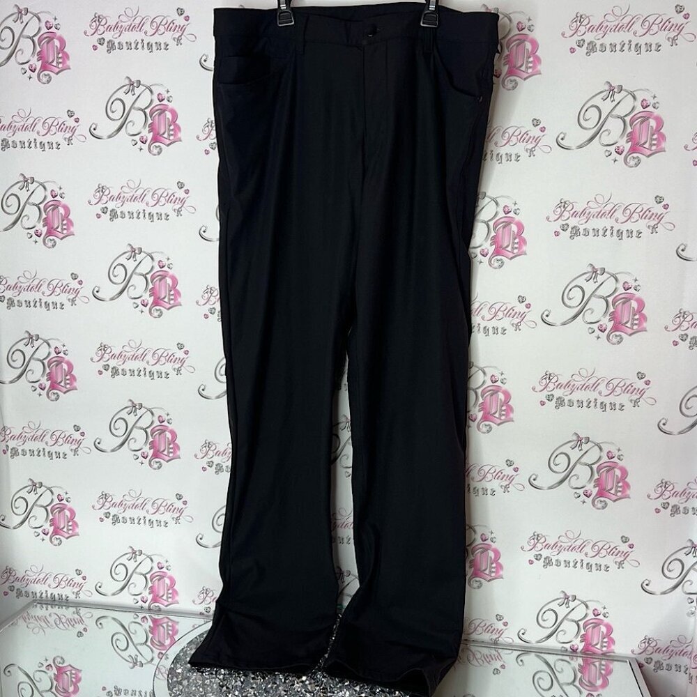 Lululemon Athletica Black Dress Pants Wide-Leg Design black